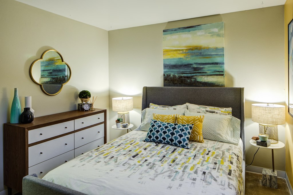 Comfortable Bedroom at Heritage Apartments, Columbus, OH, 43212