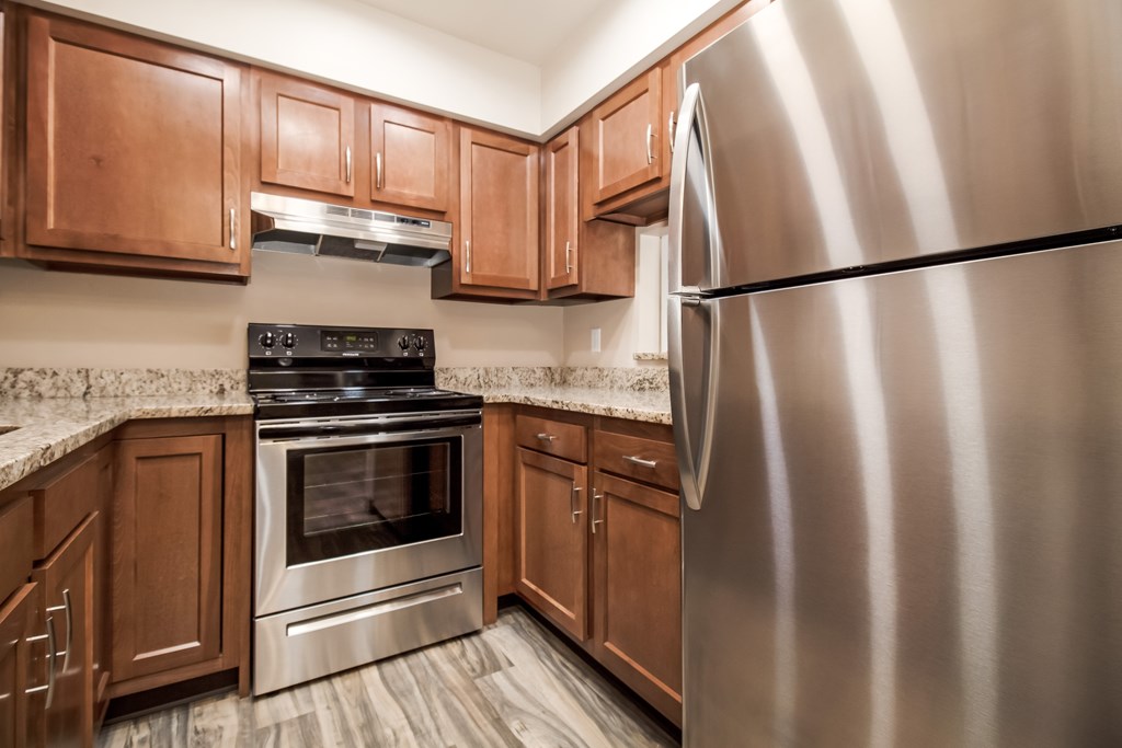 Fully equipped apartment kitchen