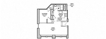 W1 -592__511 Floor Plan at East 4th Street, Cleveland
