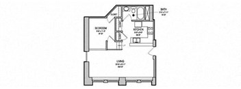 W1 -652__311 Floor Plan at East 4th Street, Cleveland