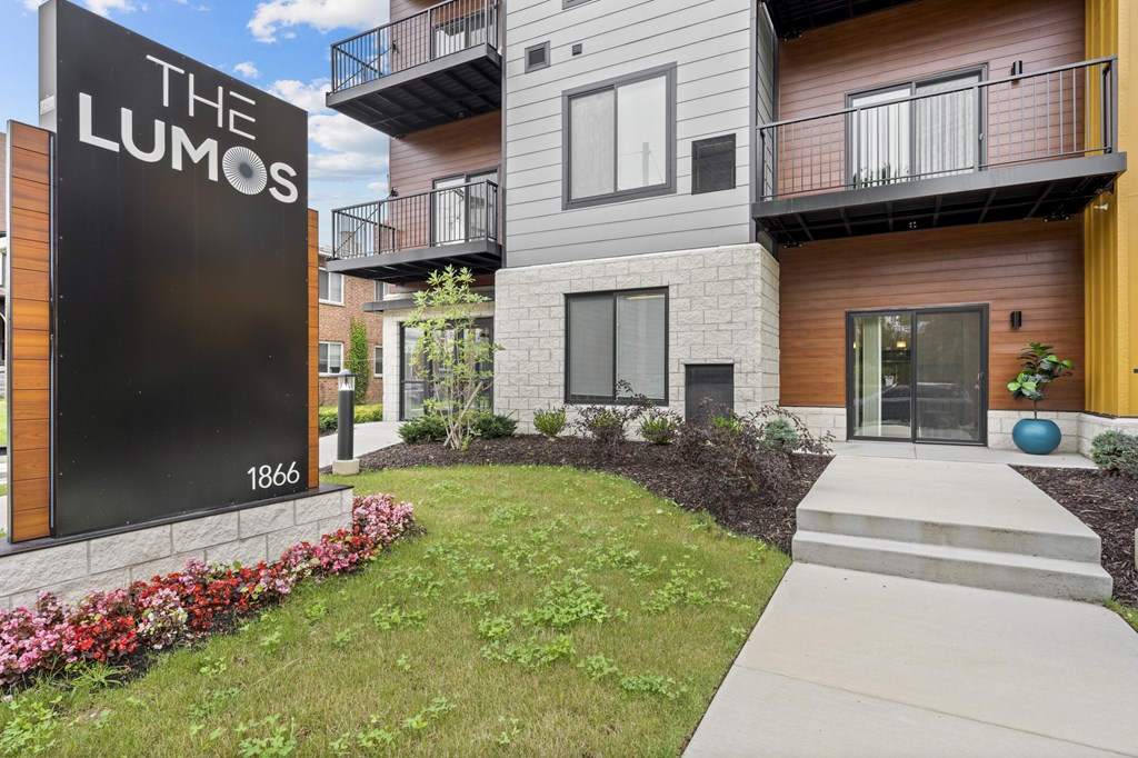The Lumos apartment complex is located at 1866. at The Lumos Apartments, Cleveland