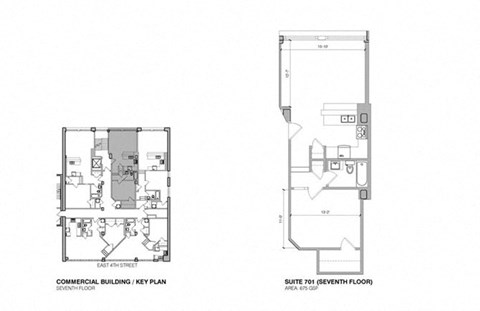 a floor plan of a house with two different elevations