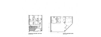 a floor plan of a house with two floors
