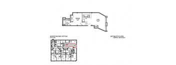 a floor plan of a building with two different floors