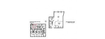 a floor plan of a house with two floors and a balcony