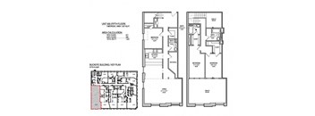 a floor plan of a house with two stories and a garage