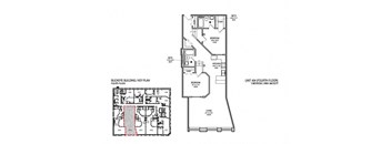 a floor plan of a building with two floors
