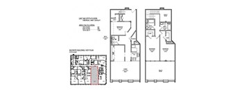 a floor plan of a house with three different floors