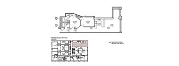 a floor plan and a diagram of a building