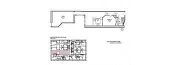 a floor plan of a house with two floors