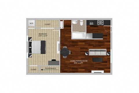 Harrison Up One Bedroom at Heritage Apartments, Ohio