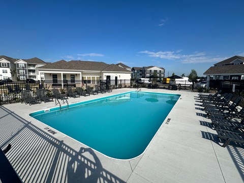 A large swimming pool at The Residences at Akita Lane, Canal Winchester, OH 43110