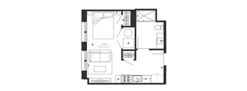 bedroom floor plan an in 2d
