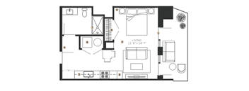 bedroom floor plan an in 2d
