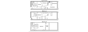 a floor plan of a house with two levels
