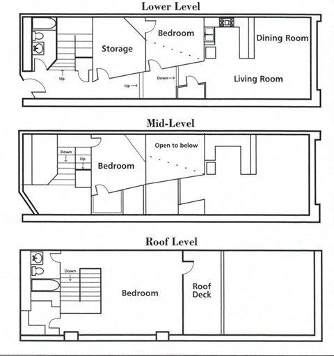 a floor plan of a house with two levels