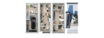 3 bed 2 bathroom A at Park Lamont Apartments & Townhomes in Cleveland, OH