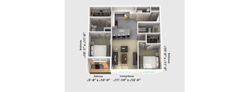 2 bed 2 bath A at The Bend, Lancaster