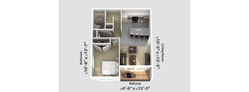1 bed 1 bath D at The Bend, Lancaster, OH, 43130