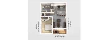 1 bed 1 bath B at The Bend, Lancaster, OH, 43130