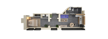 1 bed 1 bath F at Life At Agora Apartments, Cleveland