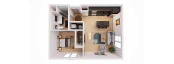1 bedroom 1 bath A at The Park Apartments, Cleveland , Ohio