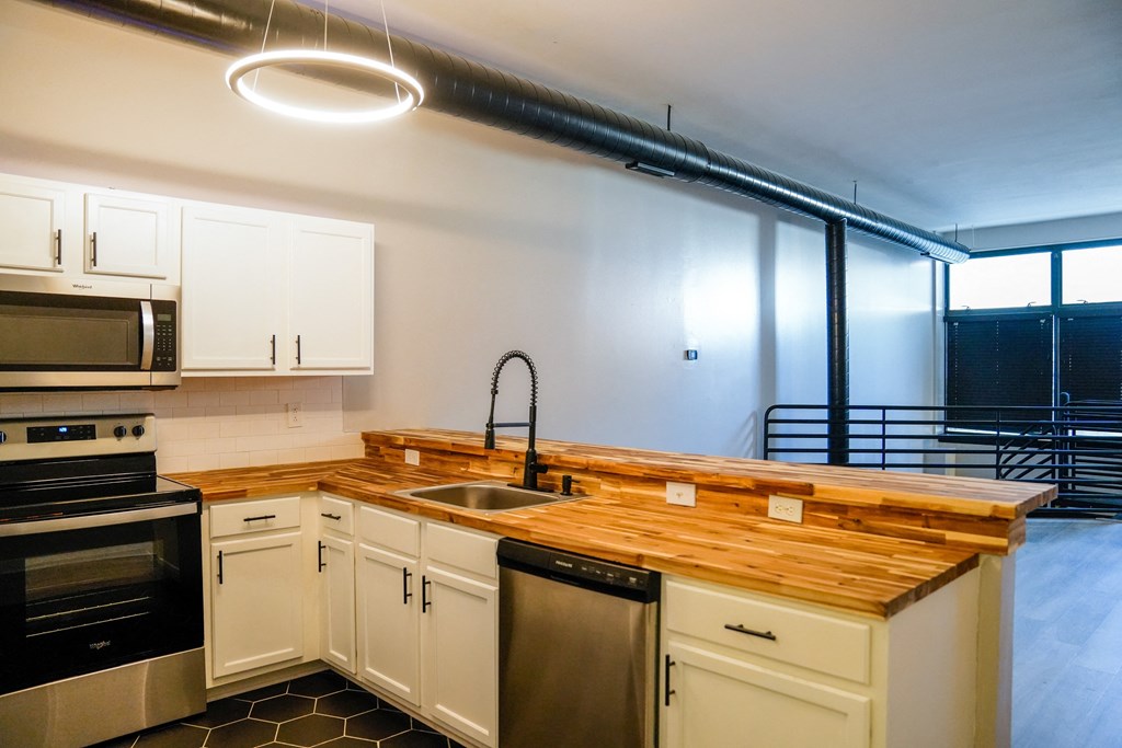Updated kitchen at Marshall Place Apartments
