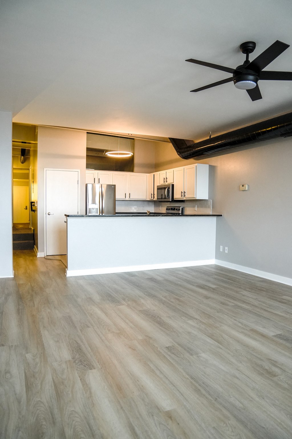 ceiling fan in the living area