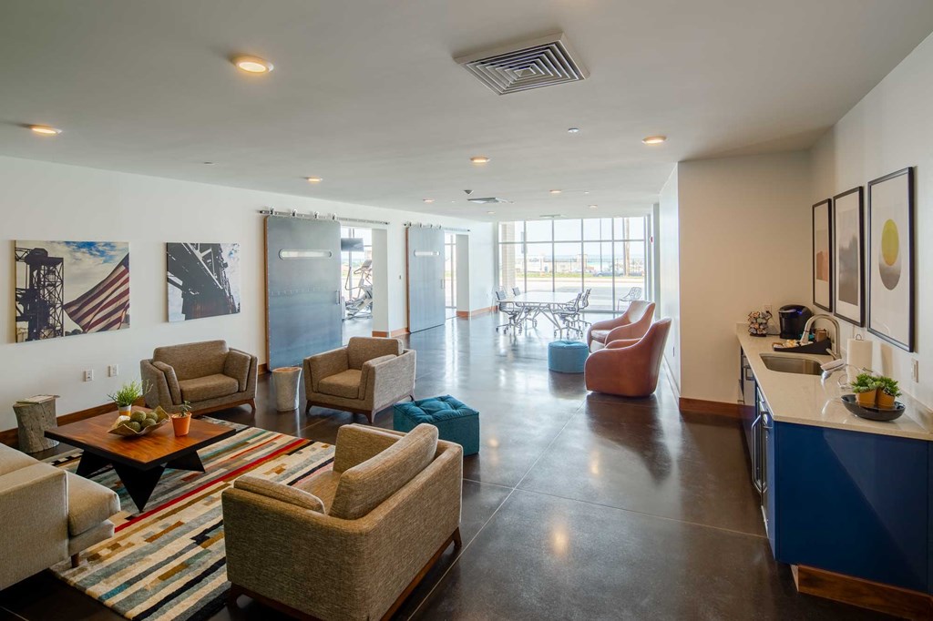 living area with ample natural lighting