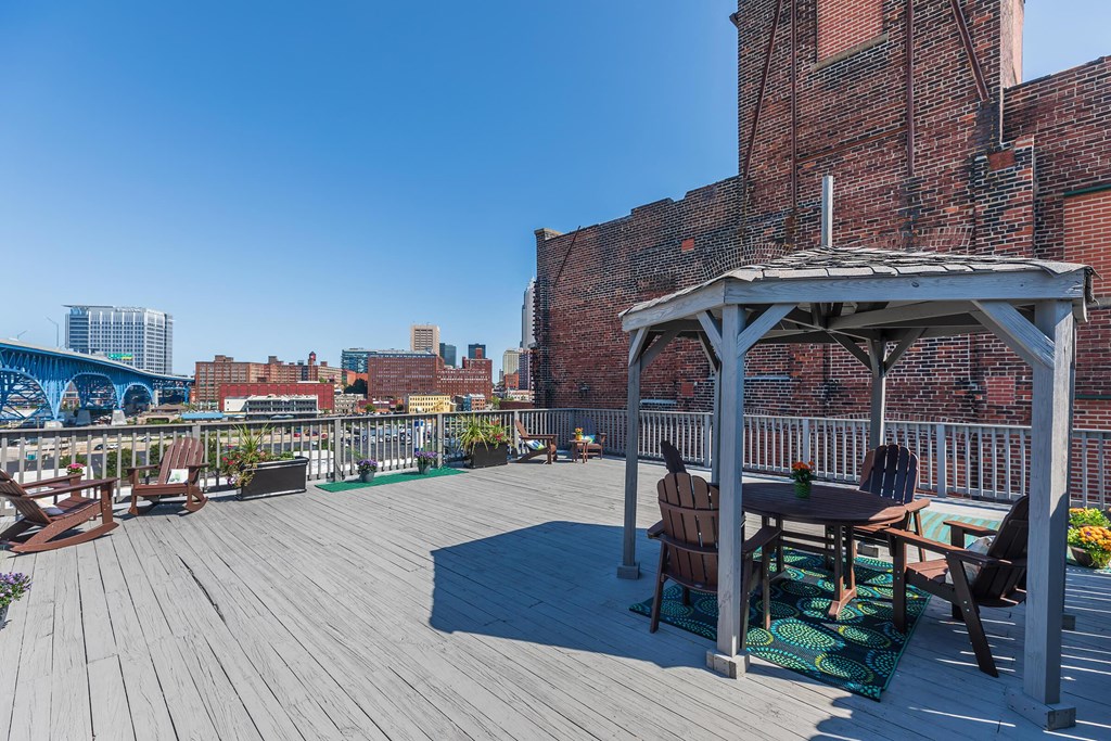 Rooftop deck downtown Cleveland