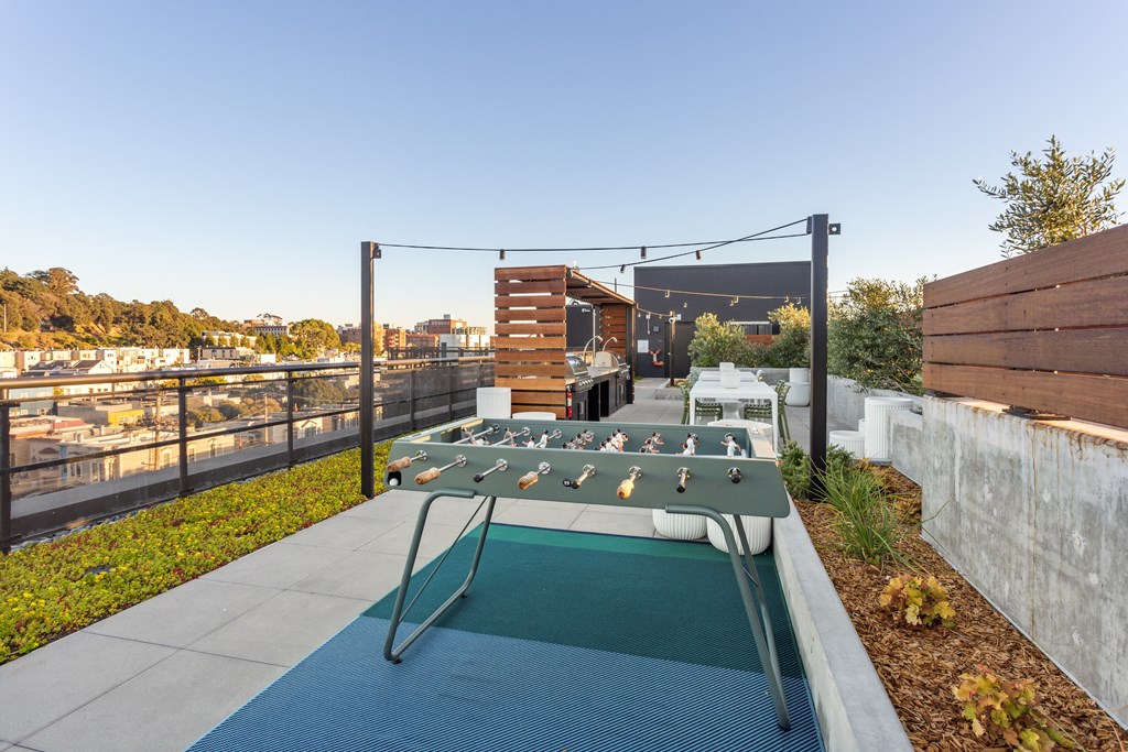 Rooftop with foosball