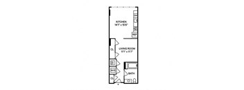 Sentral DTLA 732 S3 Studio Floor Plan