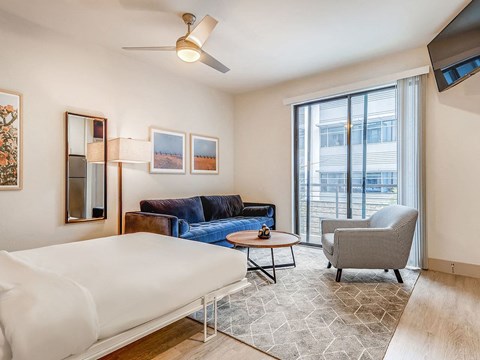 Sentral East Austin 1630 Studio Living Area