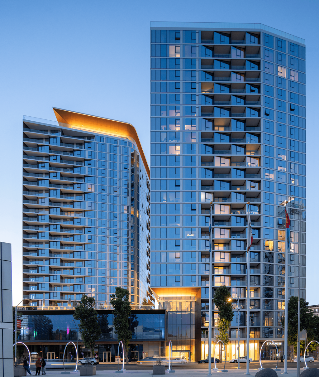 miro towers from ground level