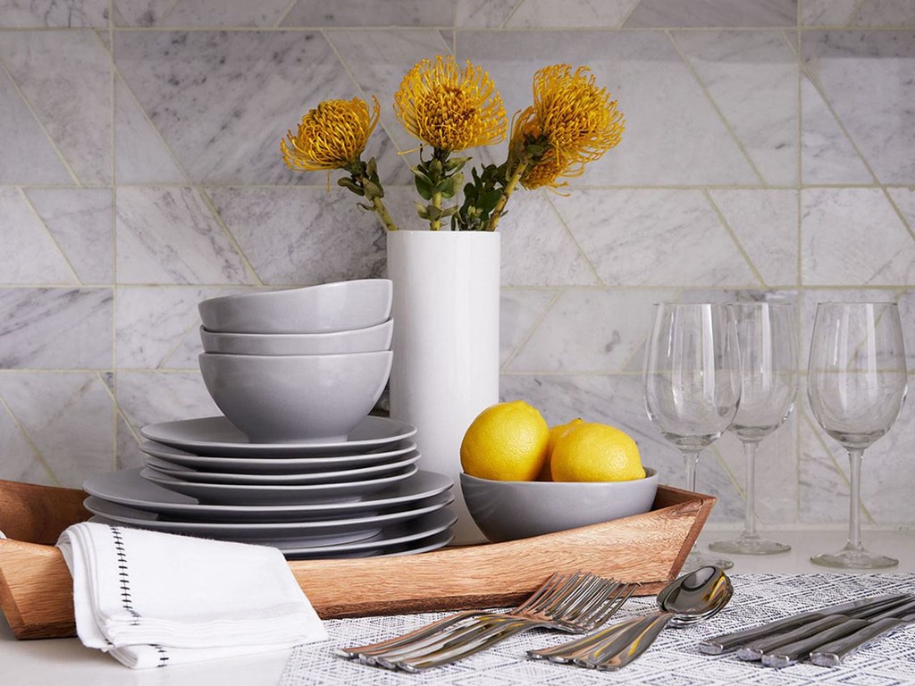 Designer-Furnished Apartment In-Suite Table and Stemware Set Sentral West Midtown at Star Metals Designer-Furnished Apartment In-Suite Table and Stemware Set