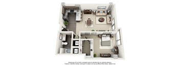 1600 Vine_A2 One Bedroom Floor Plan