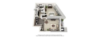 1600 Vine_A3 One Bedroom Floor Plan