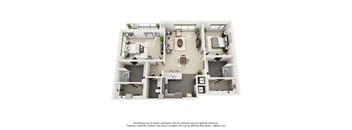 1600 Vine_B11 Two Bedroom Floor Plan