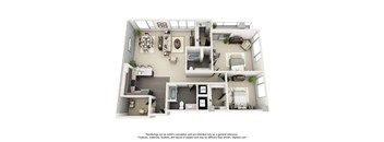 1600 Vine_B12 Two Bedroom Floor Plan