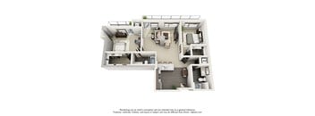 1600 Vine_B4 Two Bedroom Floor Plan