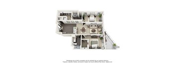1600 Vine_B5 Two Bedroom Floor Plan