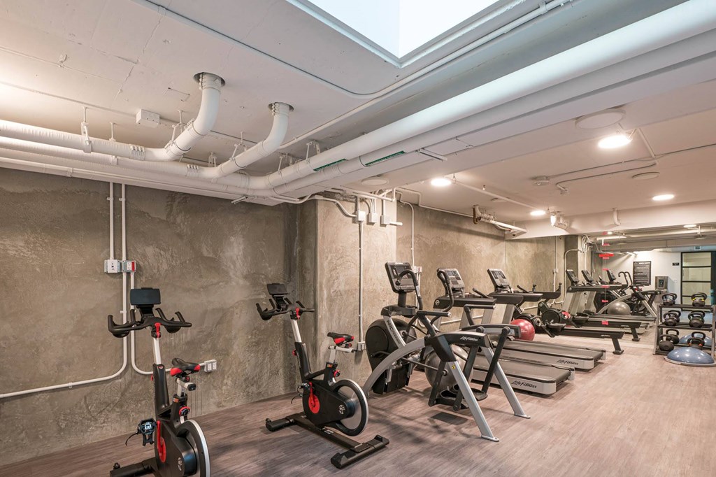 Fitness center at Vance in San Francisco, CA.