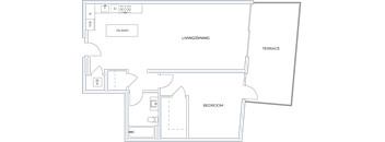 1 Bedroom Floor Plan