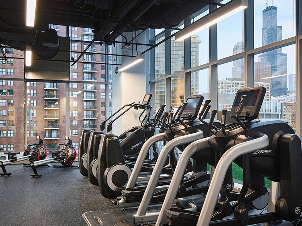 Sentral Michigan Avenue Fitness Center with City Views