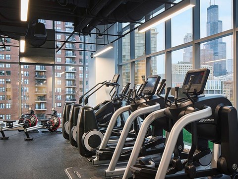 Sentral Michigan Avenue Fitness Center with City Views