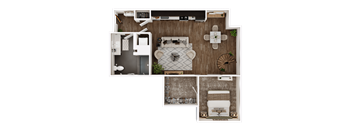 1 bed, 1 bath apartment home with loft at 24fifty in Denver, CO