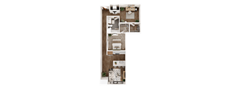 2 bed, 1 bath apartment home at 24fifty in Denver, CO