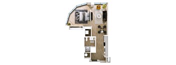 Stella at Star Metals A3 One Bedroom Floor Plan