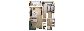 Stella at Star Metals A4 One Bedroom Floor Plan