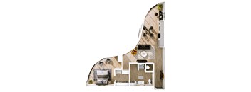 Stella at Star Metals A7 One Bedroom Floor Plan